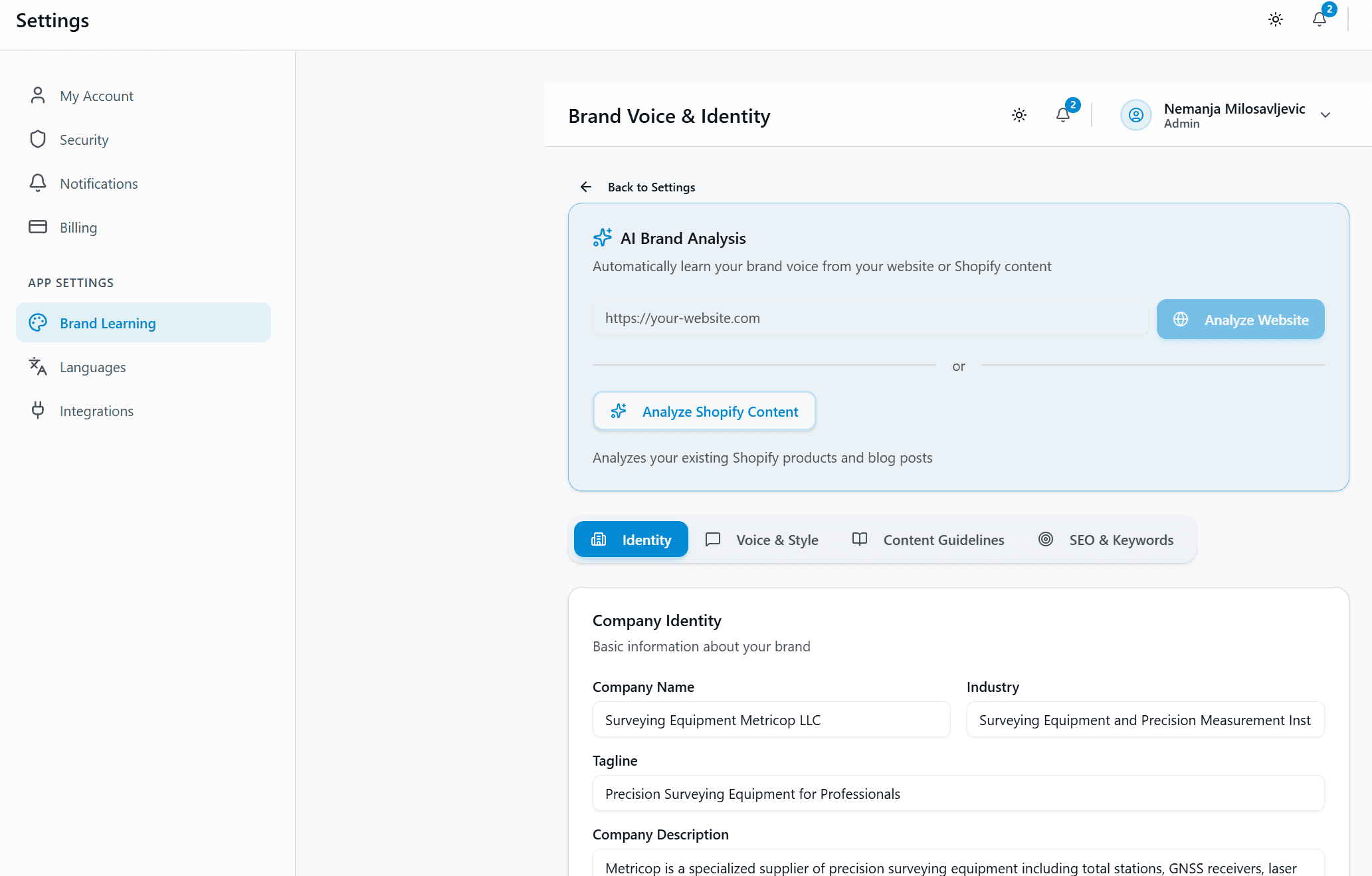Metricop Shopify Automation